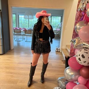 COPY - Black Rhinestone Skirt | Disco Cowgirl | Size M